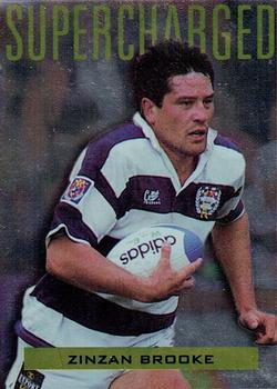 1995 Card Crazy Authentics Rugby Union NPC Superstars - Supercharged #2 Zinzan Brooke Front
